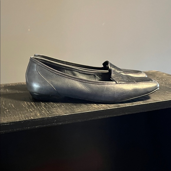 ANTONIO MELANI Women’s Black Leather Slip-On Loafers 9 - Picture 4 of 9